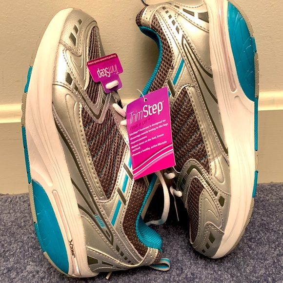 Trim Step Shoes - Trim Step Walk it Off Silver and Blue Womens  9 size available